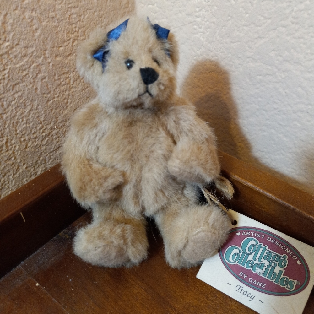 Cottage collectible teddy bear